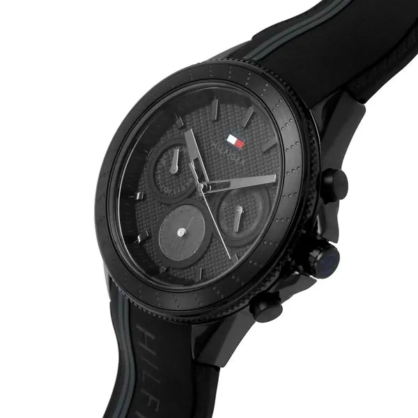 Tommy Hilfiger Aiden 1791861 férfi karóra, fekete, acél szíj, 45 mm, WR50
