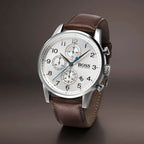 Hugo Boss 1513495 férfi karóra, kvarc, kronográf, 44 mm, barna bőrszíj
