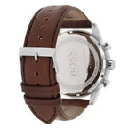 Hugo Boss 1513495 férfi karóra, kvarc, kronográf, 44 mm, barna bőrszíj