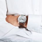 Hugo Boss 1513495 férfi karóra, kvarc, kronográf, 44 mm, barna bőrszíj