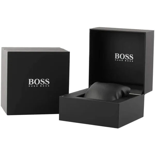 Hugo Boss 1513495 férfi karóra, kvarc, kronográf, 44 mm, barna bőrszíj