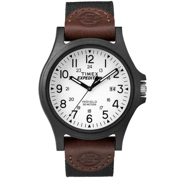 Férfi Timex Expedition karóra TW4B08200, 40 mm, bőr szíj, WR50, dobozzal