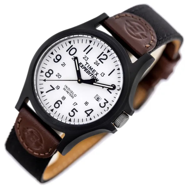 Férfi Timex Expedition karóra TW4B08200, 40 mm, bőr szíj, WR50, dobozzal