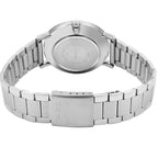 Casio LTP-VT01D-2B női karóra, ezüst acél szíj, kék számlap, WR30