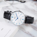 Casio női óra LTP-VT01L-7B1, ezüst számlap, fekete bőr szíj, WR30