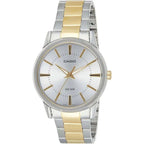 Casio férfi karóra MTP-1303SG-7A, 38 mm, acél, ezüst/arany, WR50, díszdoboz