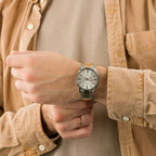 Casio férfi karóra MTP-1303SG-7A, 38 mm, acél, ezüst/arany, WR50, díszdoboz