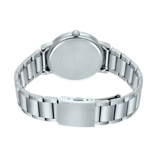 Casio férfi karóra MTP-E145D-5B2, acél szíj, barna számlap, WR30, doboz