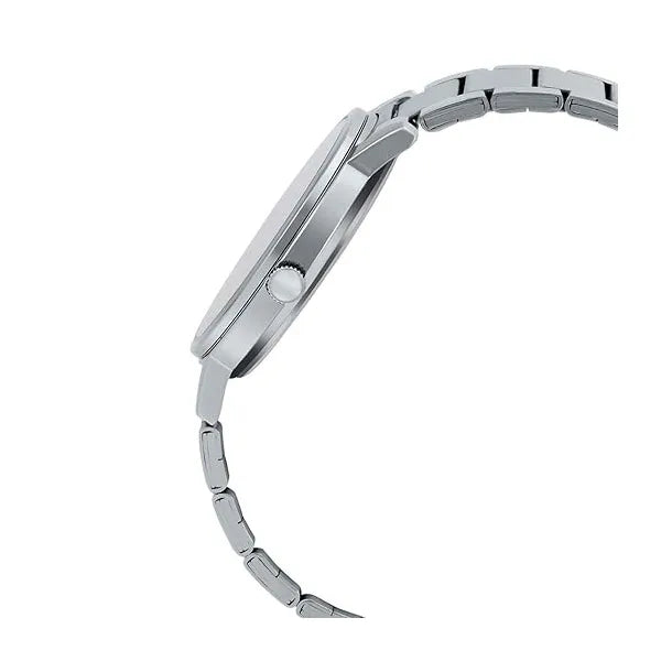 Casio férfi karóra, MTP-E145D-5B1, barna számlap, kvarc, acél szíj, WR30