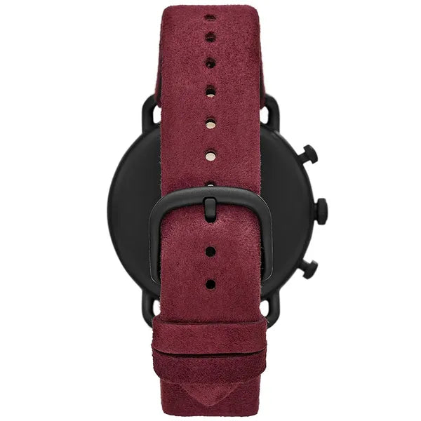 Emporio Armani AR11265 férfi kronográf óra, 43 mm, bordó, bőr szíj, fekete tok