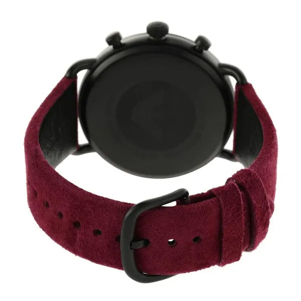 Emporio Armani AR11265 férfi kronográf óra, 43 mm, bordó, bőr szíj, fekete tok