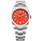 Donoval DL0003 automata férfi karóra, 41 mm, acél szíj, zafírüveg, piros