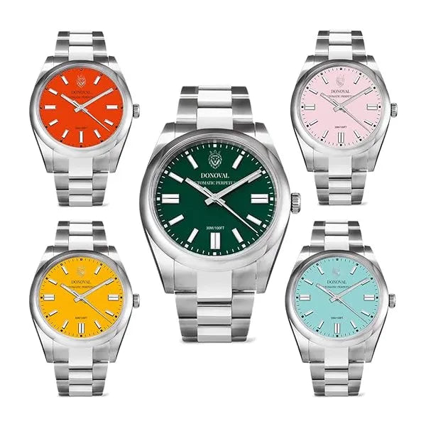 Donoval DL0003 automata férfi karóra, 41 mm, acél szíj, zafírüveg, piros