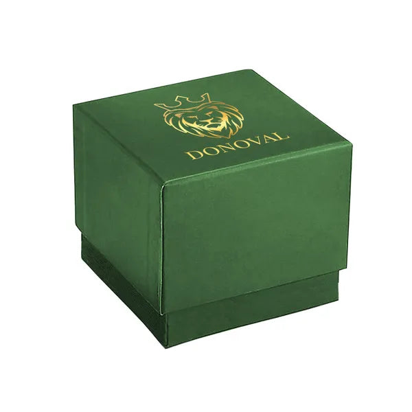 Donoval DL0004 automata karóra, 41 mm, zafírüveg, acélszíj, WR30, sárga számlap