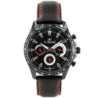 G. Rossi férfi karóra S523A, fekete számlap, bőr szíj, WR50, 46 mm