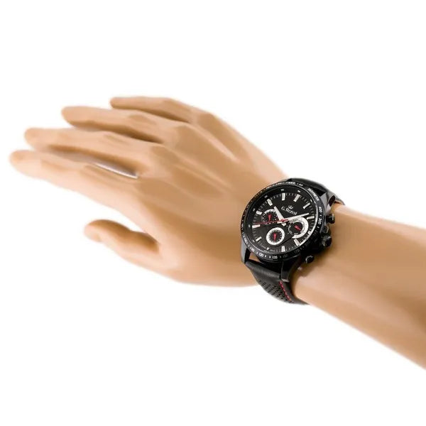 G. Rossi férfi karóra S523A, fekete számlap, bőr szíj, WR50, 46 mm