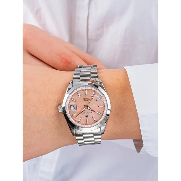 Gant Eastham G163003 női karóra, 38 mm, acél szíj, rózsaszín, WR100, dátum