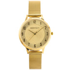 Perfect F387-03 női karóra, arany, 36 mm, fém szíj, WR30