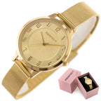 Perfect F387-03 női karóra, arany, 36 mm, fém szíj, WR30