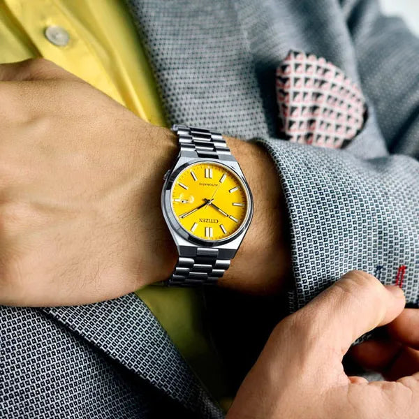 Citizen Tsuyosa NJ0150-81Z férfi automata óra, zafír, sárga, 40 mm
