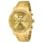 Invicta Specialty 1270 férfi kronográf karóra, arany, rozsdamentes acél, WR50