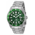 Invicta Pro Diver 30020 férfi karóra, WR100, zöld számlap, acél szíj