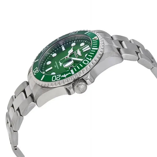 Invicta Pro Diver 30020 férfi karóra, WR100, zöld számlap, acél szíj
