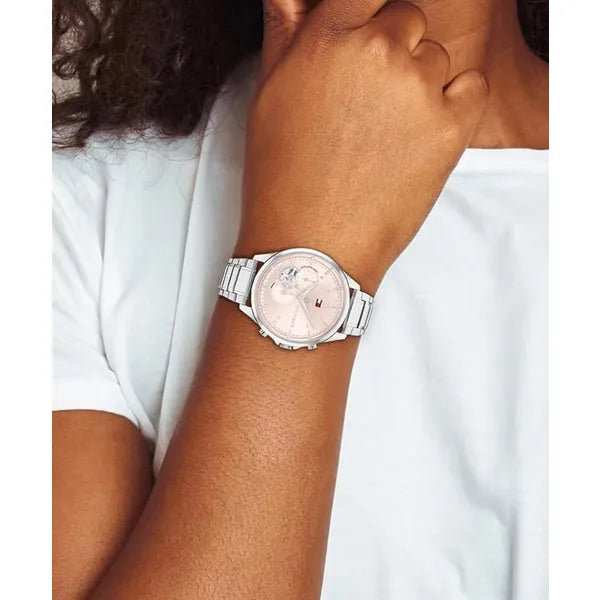Tommy Hilfiger Quinn női karóra 38 mm, rozsdamentes acél, rózsaszín, kvarc