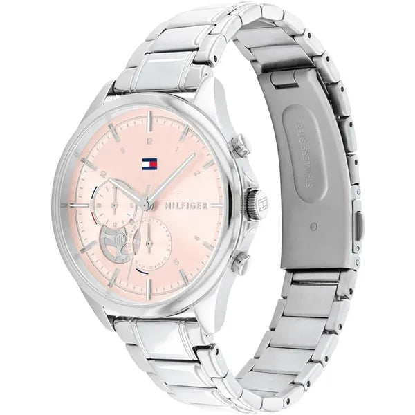 Tommy Hilfiger Quinn női karóra 38 mm, rozsdamentes acél, rózsaszín, kvarc