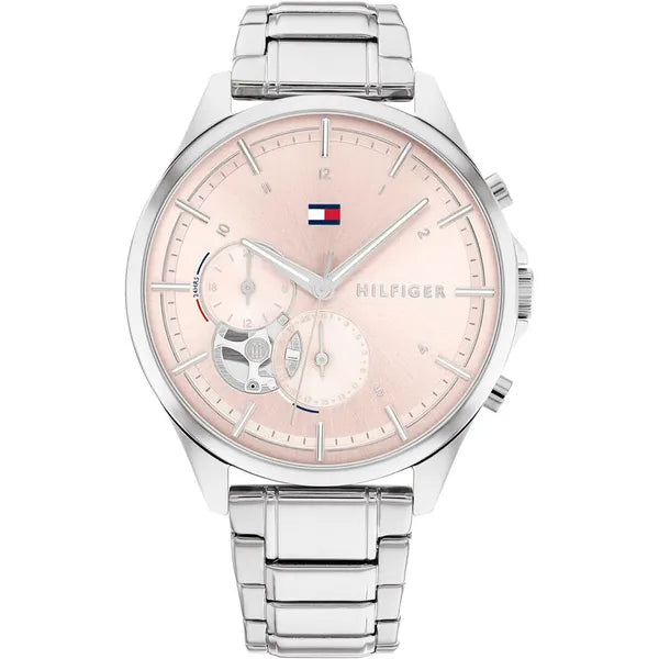 Tommy Hilfiger Quinn női karóra 38 mm, rozsdamentes acél, rózsaszín, kvarc
