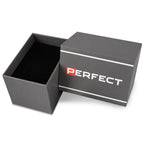 Férfi kvarc karóra, Miyota, 42 mm, fekete számlap, arany tok, bőrszíj, WR30