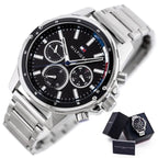 Tommy Hilfiger Mason férfi karóra 1791936, 45 mm, acél, fekete, 5 ATM