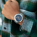 Tommy Hilfiger Mason férfi karóra 45 mm, kék számlap, kéttónusú acél, WR50
