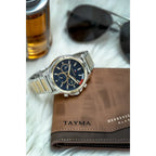 Tommy Hilfiger Mason férfi karóra 45 mm, kék számlap, kéttónusú acél, WR50
