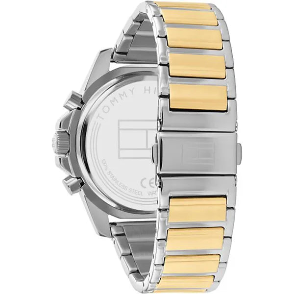 Tommy Hilfiger Mason férfi karóra 45 mm, kék számlap, kéttónusú acél, WR50