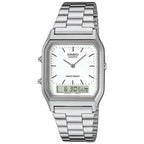 Casio AQ-230A-7DMQ női karóra, ezüst, analóg-digitális, WR30, doboz