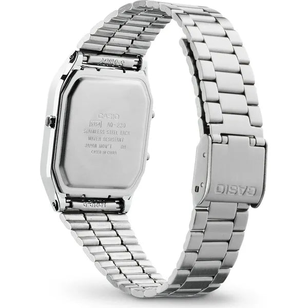Casio AQ-230A-7DMQ női karóra, ezüst, analóg-digitális, WR30, doboz