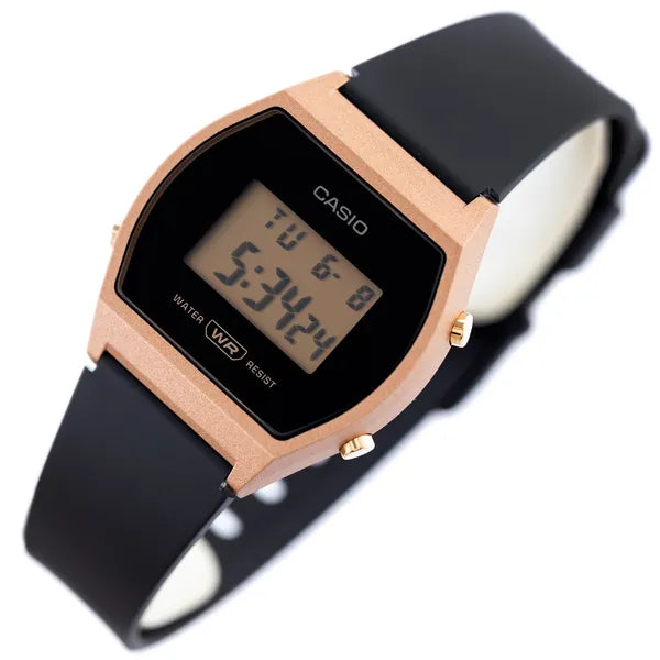 Casio Vintage LW-204-1ADF női digitális óra, WR50, fekete/pink, műanyag szíj