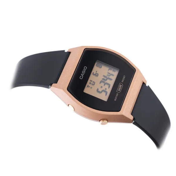 Casio Vintage LW-204-1ADF női digitális óra, WR50, fekete/pink, műanyag szíj