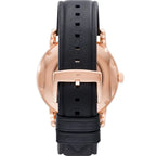 Emporio Armani AR60031 automata férfi karóra, rózsaarany, fekete bőr, 43 mm