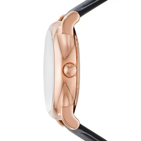 Emporio Armani AR60031 automata férfi karóra, rózsaarany, fekete bőr, 43 mm