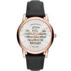 Emporio Armani AR60031 automata férfi karóra, rózsaarany, fekete bőr, 43 mm