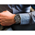 Festina Timeless Chrono 20560/6 férfi karóra, fekete számlap, acél szíj, WR100