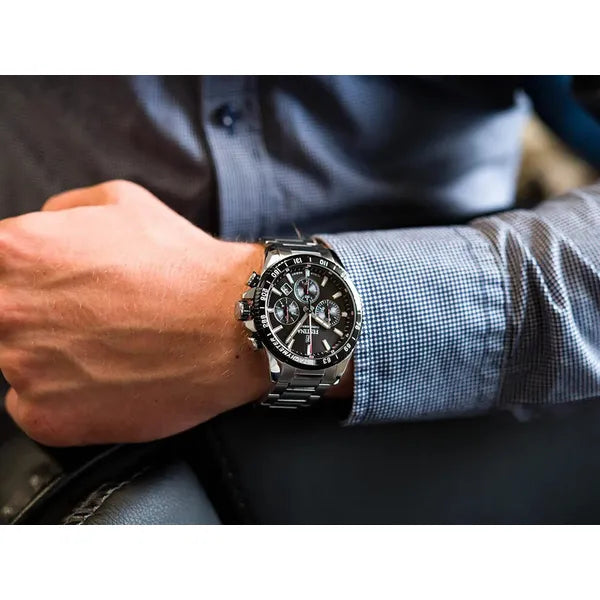 Festina Timeless Chrono 20560/6 férfi karóra, fekete számlap, acél szíj, WR100