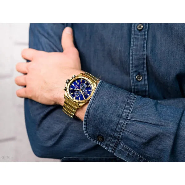 Festina Chrono Sport 20541/2 férfi kronográf óra, arany acél, kvarc, WR100