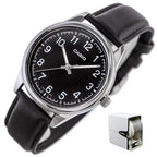 Casio férfi karóra MTP-V005L-1B4, fekete bőrszíj, 40 mm, WR30