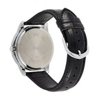 Casio MTP-V004L-1B férfi karóra, fekete bőrszíj, fekete számlap, WR30