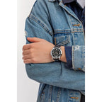 Casio MTP-V004L-1B férfi karóra, fekete bőrszíj, fekete számlap, WR30