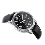 Casio MTP-V004L-1B férfi karóra, fekete bőrszíj, fekete számlap, WR30