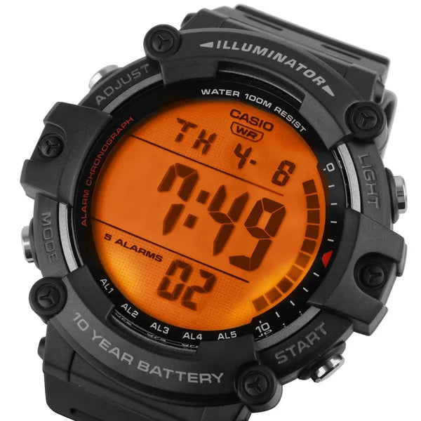 Casio AE-1500WH-1A férfi sportóra, LED Illuminator, WR100, fekete